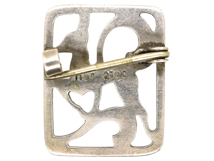 Art Deco Silver Leaping Hind Brooch by Hugo Grün