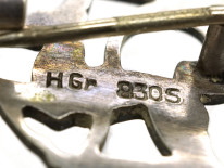 Art Deco Silver Leaping Hind Brooch by Hugo Grün