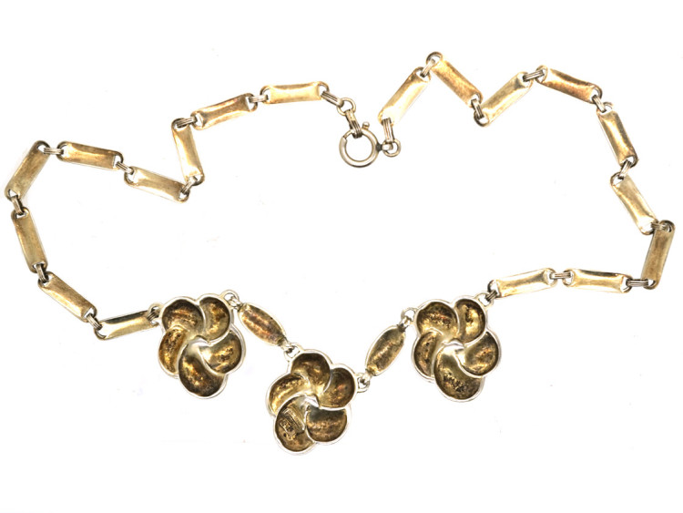 Art Deco Silver Gilt Necklace by Theodor Fahrner
