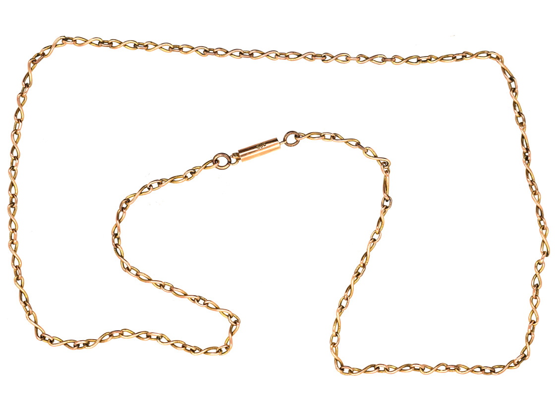 Figure Eight Key Chain Edwardian 9ct Gold Figure of Eight Link Chain (879K) | The Antique ...