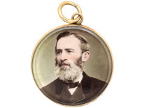 Edwardian 9ct Gold Double Sided Round Locket Pendant