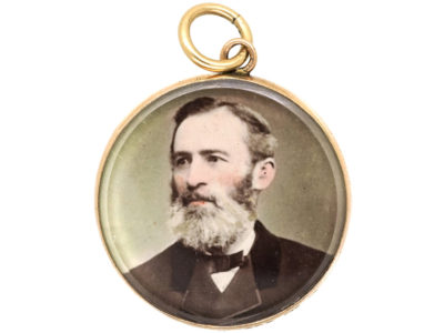 Edwardian 9ct Gold Double Sided Round Locket Pendant
