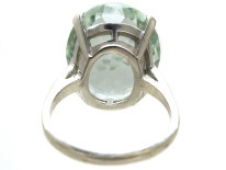 14ct White Gold Large Oval Aquamarine Ring