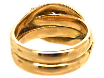 Victorian 18ct Gold Double Snake Ring Set With Rubies & Diamonds