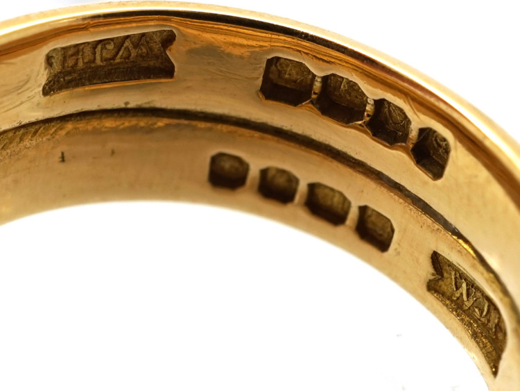 Victorian 18ct Gold Double Snake Ring Set With Rubies & Diamonds
