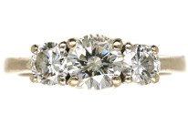18ct White Gold Three Stone Diamond Ring