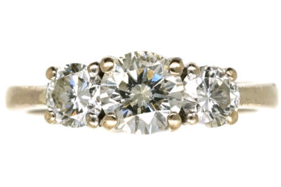 18ct White Gold Three Stone Diamond Ring