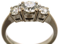 18ct White Gold Three Stone Diamond Ring