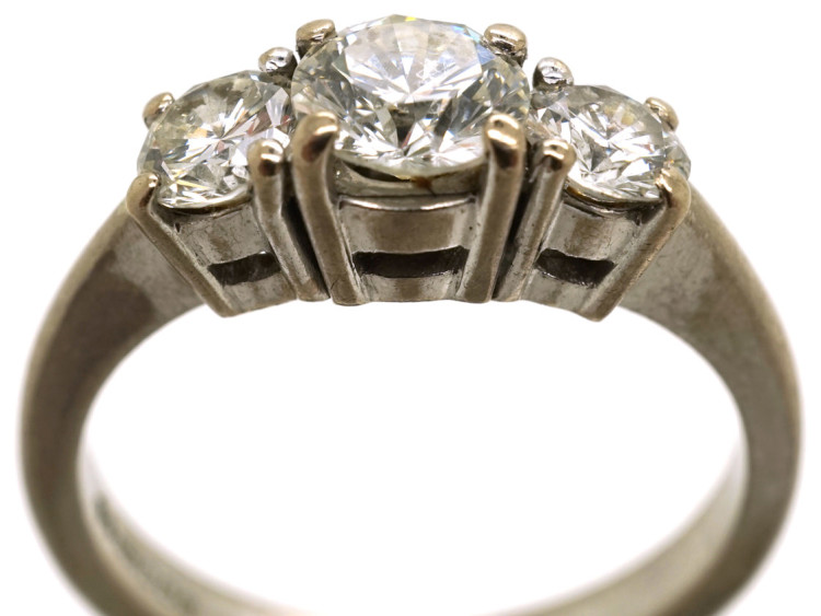 18ct White Gold Three Stone Diamond Ring
