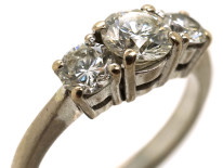 18ct White Gold Three Stone Diamond Ring