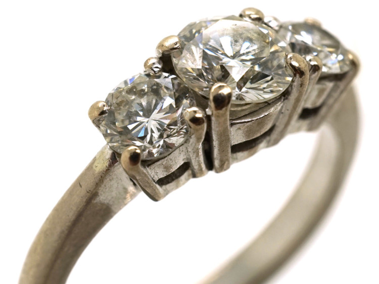 18ct White Gold Three Stone Diamond Ring