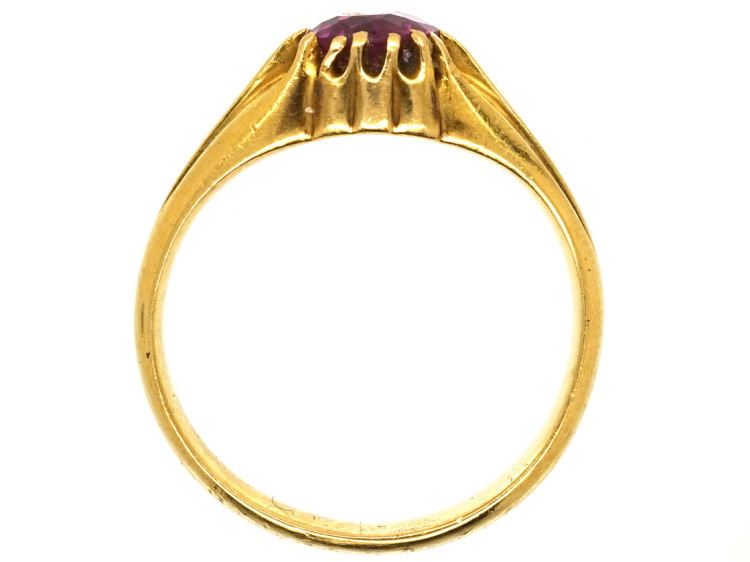 Victorian 18ct Gold & Pink Sapphire Ring