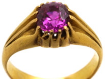 Victorian 18ct Gold & Pink Sapphire Ring