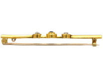 15ct Gold & Platinum, Art Deco Sapphire & Diamond Brooch