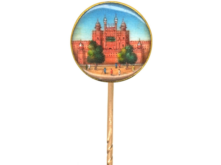 Victorian 18ct Gold Indian Miniature Tie Pin
