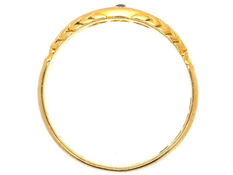 Victorian 18ct Gold, Two Sapphire & One Diamond Ring