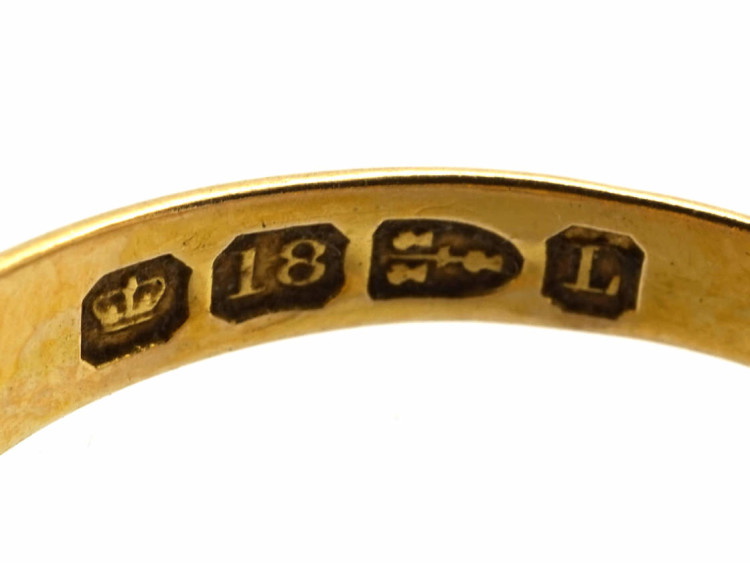 Victorian 18ct Gold, Two Sapphire & One Diamond Ring