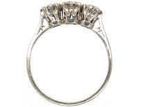 18ct White Gold & Platinum Three Stone Diamond Ring