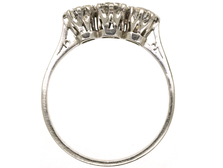 18ct White Gold & Platinum Three Stone Diamond Ring
