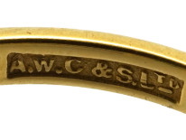 Art Deco 18ct Gold, Platinum, Emerald & Diamond Ring