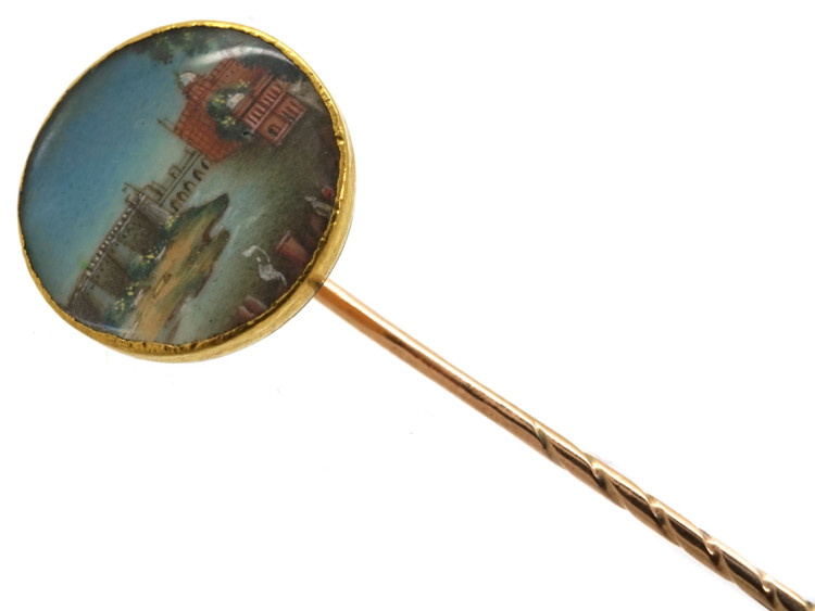 Victorian 18ct Gold Indian Miniature Tie Pin