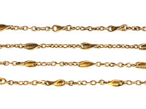 Edwardian 15ct Gold Plain & Twist Chain