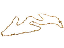 Edwardian 15ct Gold Plain & Twist Chain