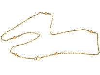 Edwardian 15ct Gold Plain & Twist Chain
