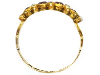 Victorian 12ct Gold, Almandine Garnet & Natural Split Pearl Ring
