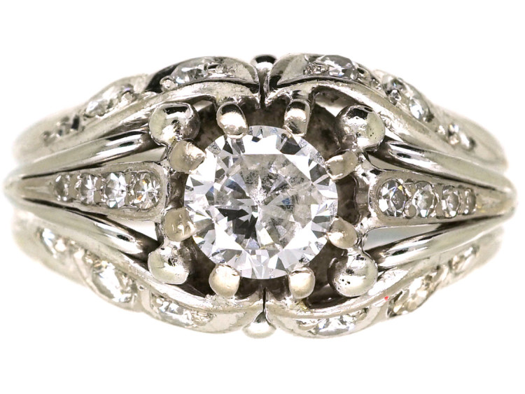18ct White Gold & Diamond Ring