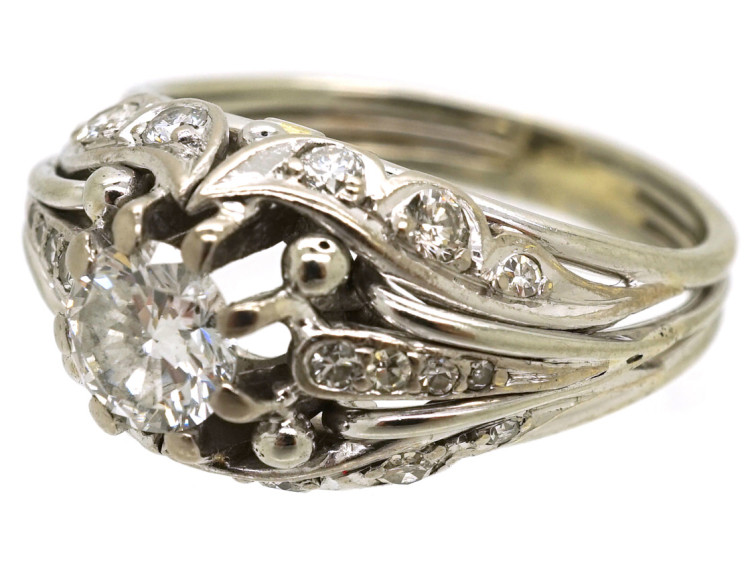 18ct White Gold & Diamond Ring