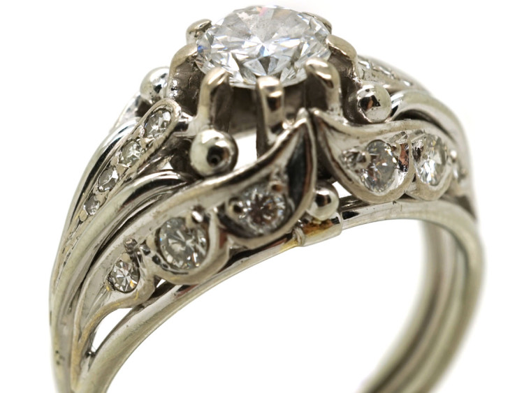 18ct White Gold & Diamond Ring
