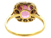 18ct Gold, Platinum, Natural Pink Spinel & Diamond Ring