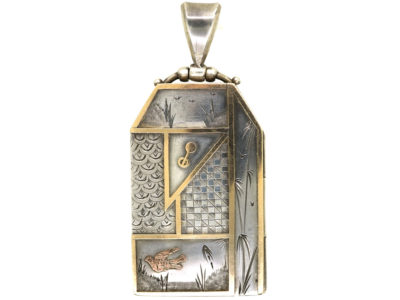 Victorian Aesthetic Period Silver & Gold Overlay Locket