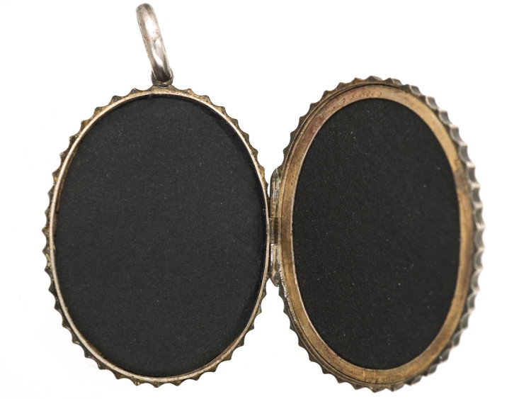 Victorian Silver & Enamel Souvenir Locket