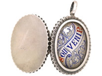 Victorian Silver & Enamel Souvenir Locket