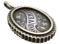 Victorian Silver & Enamel Souvenir Locket