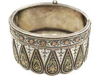 Victorian Silver & Gold Overlay Bangle