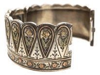 Victorian Silver & Gold Overlay Bangle