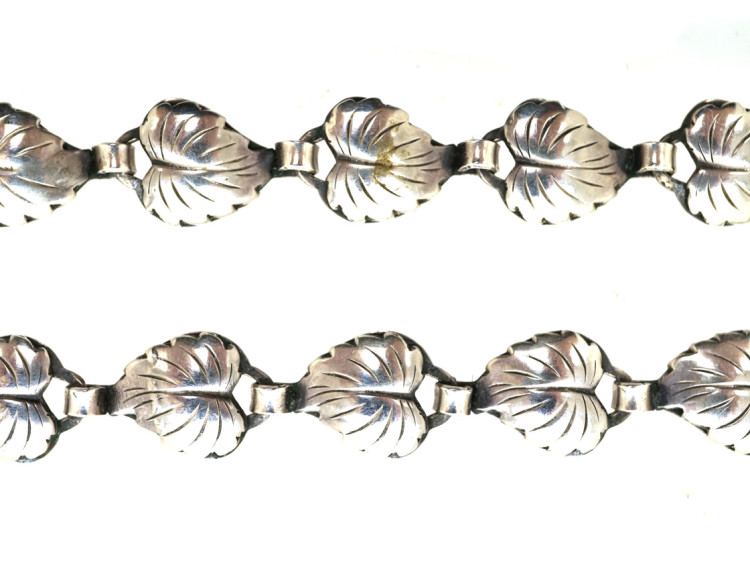 Silver Leaf Necklace by Herman Siersbol