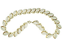 Silver & White Enamel Necklace by Albert Scharning