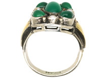 Silver, Chalcedony & Natural Split Pearl Arts & Crafts Ring by Bernard Instone