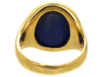 18ct Gold & Lapis Lazuli Signet Ring
