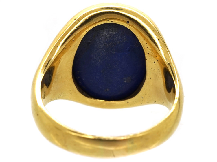 18ct Gold & Lapis Lazuli Signet Ring