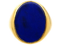 18ct Gold & Lapis Lazuli Signet Ring