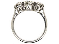 Platinum, Three Stone Diamond Ring
