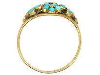 Regency 15ct Gold & Turquoise Forget Me Not Flower Ring