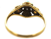 Regency 15ct Gold & Turquoise Forget Me Not Flower Ring