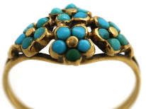 Regency 15ct Gold & Turquoise Forget Me Not Flower Ring