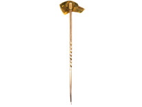 Edwardian 15ct Gold Hunting Dog Tie Pin